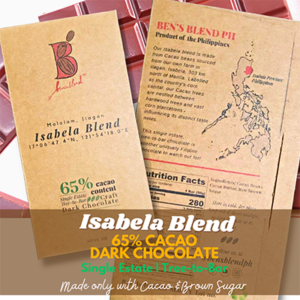 Isabela blend 65% cacao dark chocolate ben's blend ph packaging